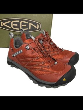 Keen Men’s Red Outdoor Low-Top KEEN Marshall Waterproof Hiking Shoes burnt Henna